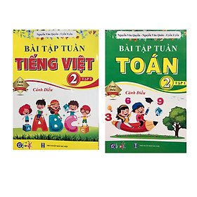 [Download Sách] Combo 2 cuốn Bài tập tuần tiếng việt và toán 2 tập 1 ( Cánh diều )