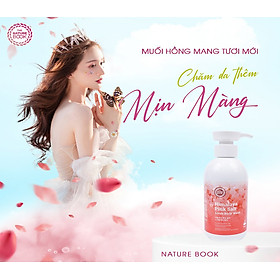 Sữa tắm trắng muối hồng The Nature Book Himalaya Pink Salt Scrub Body Wash 300ml