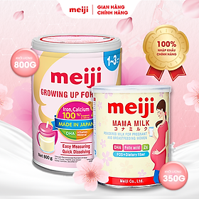 Combo 1 Hộp Thực Phẩm Bổ Sung Meiji Mama Milk Và 1 Hộp Sản Phẩm Dinh Dưỡng Công Thức Meiji Growing Up Formula