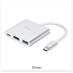 Mua Hub chuyển Hoco HB14 TYPE-C Sang 3 cổng HDMI và USB 3.0 và TYPE-C.