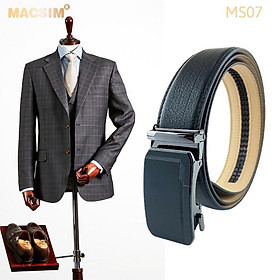 Thắt lưng nam da thật cao cấp nhãn hiệu Macsim MS07 - 110cm