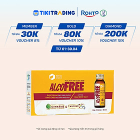 Nước uống giải rượu, thải độc gan Alcofree lốc 10 chai x 50ml