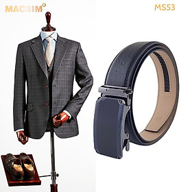 Thắt lưng nam da thật cao cấp nhãn hiệu Macsim MS53 - 105cm