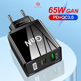 Mua Củ sạc nhanh 65W Buyfastcart GaN 65W QC3.0 dùng cho Laptop và mọi dòng điện thoại màu đen - Hàng chính hãng