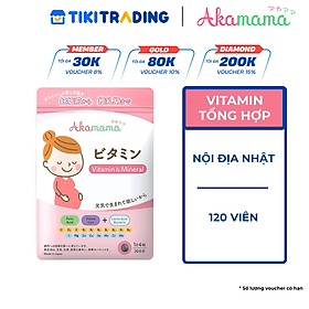 Bổ sung Vitamin tổng hợp cho bà bầu Akamama (120 viên)