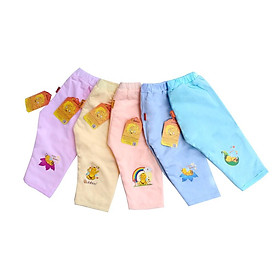 Sơ sinh-Quần màu nỉ dài Cotton 2 lớp BABIBOO - BB67