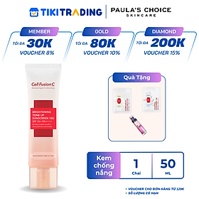 Kem Chống Nắng Dưỡng Trắng Nâng Tone Da Cell Fusion C Brightening Tone Up Sunscreen 100 SPF50+/ PA ++++ (50ml)