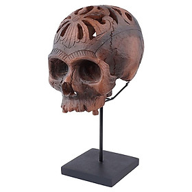 Statue for  Skeleton Head Sculpture Ornament Craft Collectible