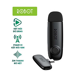 Mua Microphone Di Động Không Dây ROBOT RS20 Nhỏ Gọn Khoảng Cách Kết Nối 10m Dùng Cho Điện Thoại Android - Hàng Chính Hãng