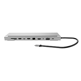 11 In 1 USB Type C Hub Adapter Laptop Docking Station To HDMI VGA RJ45 PD