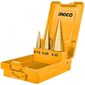 Bộ 3 mũi khoan chóp nón hiệu Ingco AKSDS0301