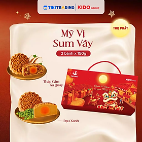 [HSD: 08.10.2026] - [Hộp 2 bánh 150gr] Bánh Trung Thu KIDO Truyền Thống Sum Vầy
