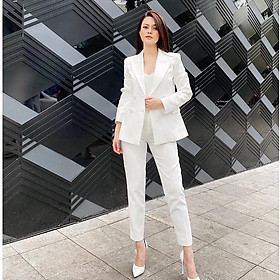 Áo Blazer kiểu 4 cúc màu trắng 2NDDATE BL023W