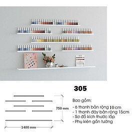 Mua Kệ nail  kệ sơn móng tay  kệ thanh ngang treo tường 305