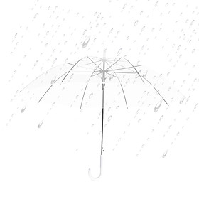 Clear Umbrellas for Rain, Sun Protection Easy Grip Handle Portable for Travel Golf Umbrella Windproof for Trip, Hiking, Walking, Outdoor, Camping
