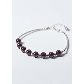 Vòng tay bạc đá Garnet mệnh hỏa, thổ - Ngọc Quý Gemstones