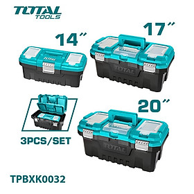 BỘ 3 HỘP NHỰA ĐỰNG CÔNG CỤ KHÓA KIM LOẠI TOTAL TPBXK0032 - HÀNG CHÍNH HÃNG