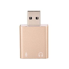 Aluminum alloy USB External Stereo Sound Adapter USB Audio Sound Card Virtual 7.1 Microphone Converter with 3.5mm Jack