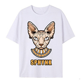 Áo thun Unisex tay lỡ form rộng Freesize In hình EGYPTIAN CAT