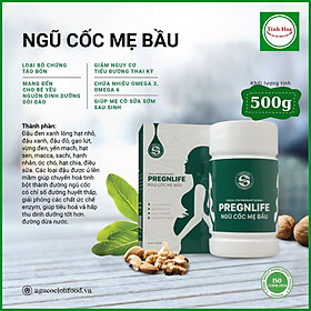 Ngũ Cốc Mẹ Bầu Pregnlife Long Liên Cao Cấp Siêu Dinh Dưỡng Gồm 14 Loại Hạt - Tặng Kèm Muỗng Gỗ 