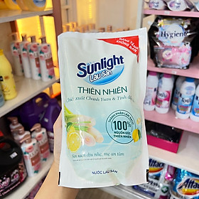 Nước lau Sàn Túi 700ml Sunlight Thiên Nhiên Chiết Xuất Chanh Yuzu & Tinh Dầu Sả