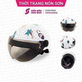 Mũ bảo hiểm có kính NÓN SƠN chính hãng AKP-TR089