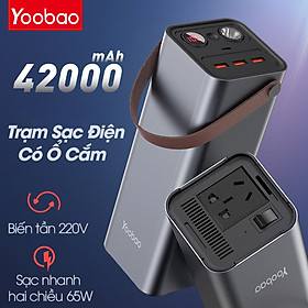 Mua Trạm Sạc Điện Yoobao EN1 42000MAh  Sạc Nhanh Hai Chiều PD65W  Biến Tần Công Suất Lớn 220v  Có Đèn LED Sử Dụng Ngoài Trời-Hàng Chính Hãng