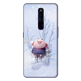 Ốp lưng điện thoại Oppo F11 Pro hình Heo Con Trượt Tuyết - Hàng chính hãng