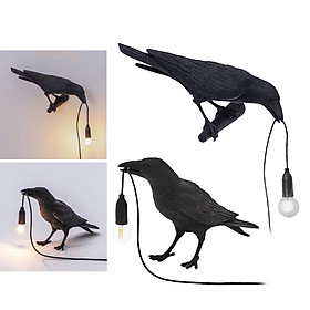2x Artificial Crow Wall Lamp Table Light Home Sconce Home Office Bedroom Decor