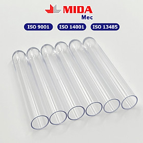Ống nghiệm nhựa không nắp MidaMec 16x100 PS đóng gói 250 cái/bao