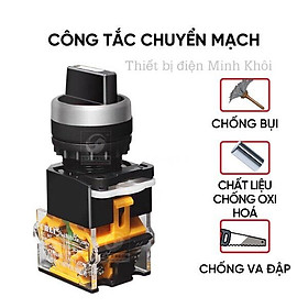 Mua Công tắc chuyển mạch 2 và 3 vị trí LA38 phi 22mm