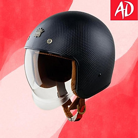 Nón bảo hiểm 3/4 ROYAL M139 có kính âm VÂN CARBON