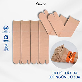 Set 10 đôi Tất Nữ xỏ ngón chống nắng, Tất Cổ Cao Da Chân Vải cotton dày dặn, mềm mịn cực êm chân LISU-TATNGON-GVGLUNG - Cổ lửng