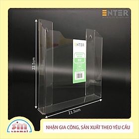 Kệ mica nhiều giấy treo tường Enter C12 21x30cm A4 đứng, hông 25mm