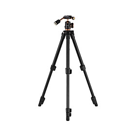Giá Đỡ Ba Chân Andoer Q160S Hợp Kim Nhôm Thiết Kế Khóa Lật Cho Máy Ảnh Cannon Nikon Sony Pentax DSLR ILDC Đen (Vít Gắn 1/4 Inch) (Tải Trọng Tối Đa 3kg) (Chiều Cao 122cm)