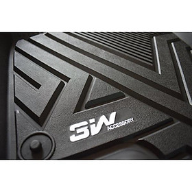 Thảm lót sàn xe ô tô VOLKSWAGEN TIGUAN 2007-2017 Nhãn hiệu Macsim 3W chất liệu nhựa TPE đúc khuôn cao cấp - màu đen