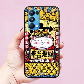 Ốp lưng dành cho điện thoại Oppo Reno 5 Hình Mèo Thần Tài Lộc Phát