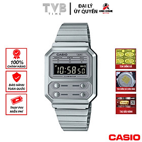 Đồng hồ unisex dây kim loại Casio Standard chính hãng Anh Khuê A100WE-7BDF