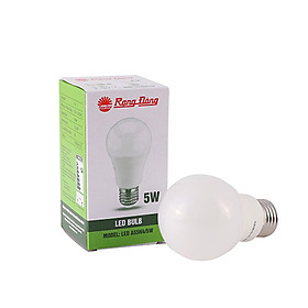 06 bóng đèn led bulb  5W ánh sáng vàng Rạng Đông