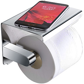 CVBAB 304 stainless steel toilet paper tray toilet toilet paper holder toilet tissue box to send nail-free plastic punching stainless steel mobile phone holder CP5807
