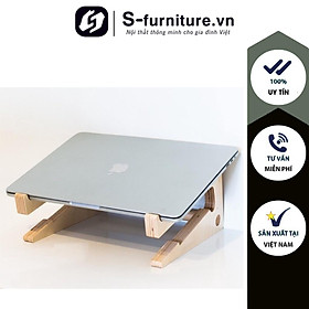 Mua Giá Đỡ Laptop  Kệ Laptop Tản Nhiệt Tự Nhiên Bằng Gỗ Cho Laptop Size L Chất Liệu Gỗ Cao Su Ép Thiết Kế Thông Minh