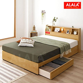 Giường ngủ ALALA06 + 2 hộc kéo / Miễn phí vận chuyển và lắp đặt/ Đổi trả 30 ngày/ Sản phẩm được bảo hành 5 năm từ thương hiệu ALALA/ Chịu lực 700kg