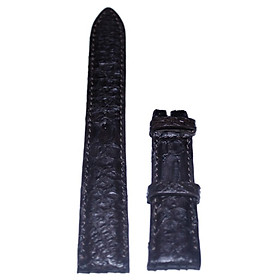 Dây đồng hồ Huy Hoàng da trăn size 16, 18, 20 màu đen HT8302