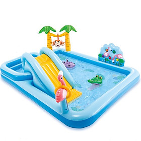 Bể bơi phao cầu trượt có vòi phun mưa INTEX 57161