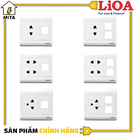 Mua Mặt Ổ Cắm Điện Âm Tường + Lỗ Vuông LiOA - Lắp Âm Tường Hoặc Lắp Nổi loại mặt Vuông