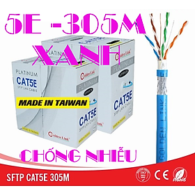 Mua CÁP MẠNG CAT6 GOLDEN 305M 6E XANH LÁ CHỐNG NHIỄU TAIWAN PLATINUM | Tùy chọn: CAT6 xanh lá - 5E CAM - 5E XANH -  6E VÀNG