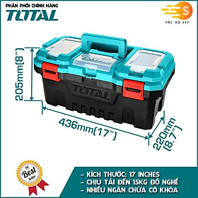 Mua Thùng đựng đồ nghề khóa nhựa 14inches  17inches  20inches TOTAL - Nhiều ngăn chứa  thùng cứng cáp  chắc chắn  khóa nhựa PP  chịu được tải trọng lớn