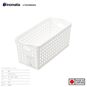 Rổ nhựa Inomata để vật dụng gia đình tiện lợi, có quai cầm (Size bé) - Hàng nội địa Nhật