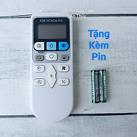 Điều khiển điều hòa cho HITACHI mẫu mới bầu có nút nguồn xanh - Tặng kèm pin hàng hãng