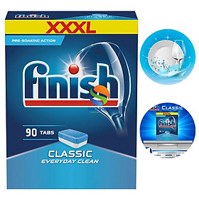 Hộp 90 viên rửa bát Finish Classic Dishwasher Tablets QT0351, Viên nén rửa bát bát